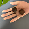 Freeform faceted smoky quartz pendant