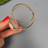 Rose quartz hexagon cuff bracelet