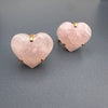 Rose quartz heart ring