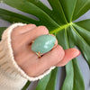 Green quartz marquise ring