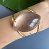 Clear crystal marquise gold cuff bracelet