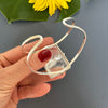 Clear crystal rectangle cuff bracelet