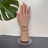 Freeform faceted crystal cuff bracelet