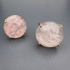 Rose quartz round ring