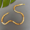 Shaded citrine heishi knotted necklace