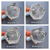 Medium crystal hexagon cuff bracelet