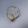 Raw tourmaline in matrix cuff bracelet