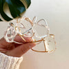 Freeform faceted crystal cuff bracelet