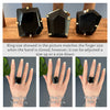 Freeform faceted black onyx ring