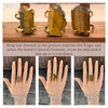 Freeform faceted tiger's eye ring