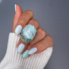 Larimar oval cuff ring
