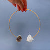 Smoky & crystal clusters choker