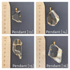 Oversized freeform faceted crystal pendant