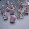 Freeform faceted purple amethyst ring