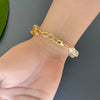 Shaded citrine onion drops bracelet