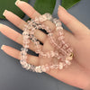 Rose quartz rondelle knotted necklace