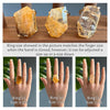 Freeform faceted golden healer ring