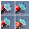 Freeform faceted amazonite cuff bracelet