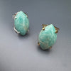 Amazonite marquise cabochon ring