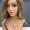 Larimar oval-shaped pendant