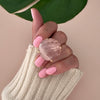 Rose quartz round ring