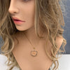Small crystal hexagon pendant