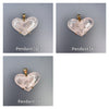 Rose quartz puffy heart pendant