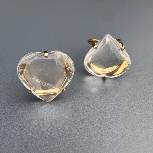 Crystal heart ring