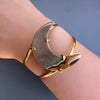 Mookaite crescent moon cuff bracelet