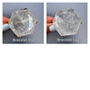 Medium crystal hexagon cuff bracelet