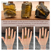 Freeform faceted tiger's eye ring