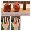Freeform faceted red jasper ring