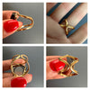 Freeform faceted smoky quartz ring