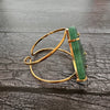 Green quartz triangle cuff bracelet