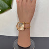 Freeform faceted crystal cuff bracelet