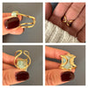Freeform larimar slice ring