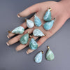 Larimar pear-shaped pendant