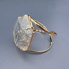 Large crystal hexagon cuff bracelet
