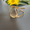 Clear crystal pear shaped cuff bracelet