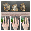Freeform faceted clear quartz crystal ring
