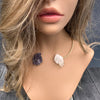 Rosette amethyst & crystal cluster choker