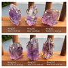 Large raw purple amethyst gem ring