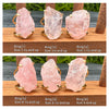 Large raw rose quartz gem ring