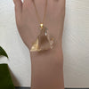 Oversized freeform faceted crystal pendant