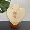 Oversized freeform faceted crystal pendant