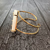White quartz triangle cuff bracelet