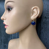 Sodalite hexagon drop earrings