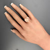 Small rose quartz heart ring