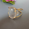 Clear crystal oval cuff bracelet
