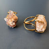 Pink amethyst cluster ring
